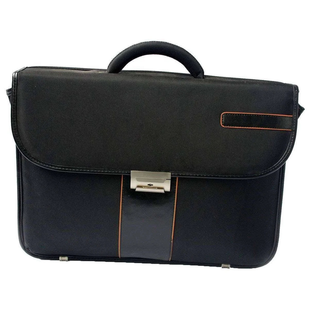 Large Flapover Briefcase - Black T54437