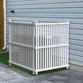 White 2 Panels Outdoor Privacy Screen Fence Set C5870