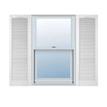 12 inch x 61 inch Vinyl Open Louver Shutters, Bright White E92853