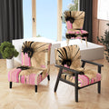 Upholstered Floral Accent Chair T802