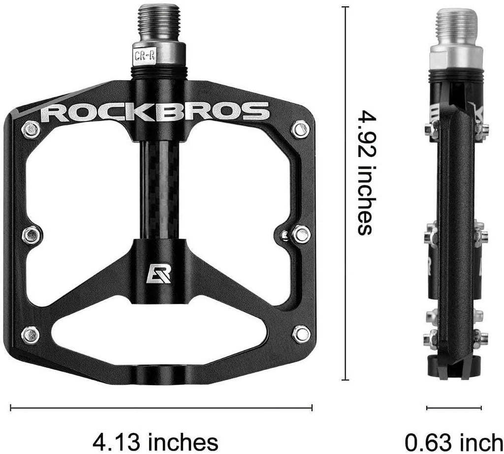 Carbon Fiber Sealed Bearing Flat Bicycle Pedals W99273