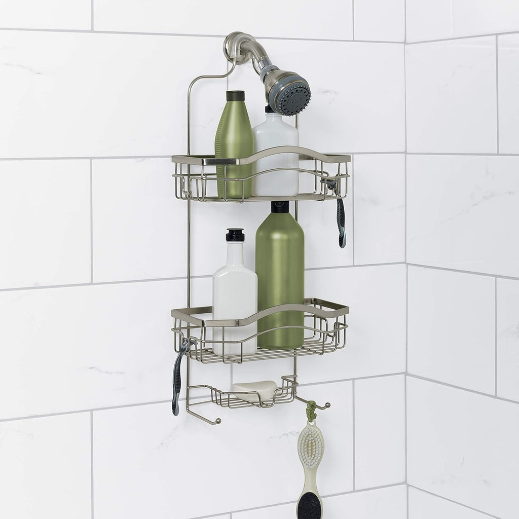 Over-The-Shower Caddy, Stainless Steel, Silver F591597