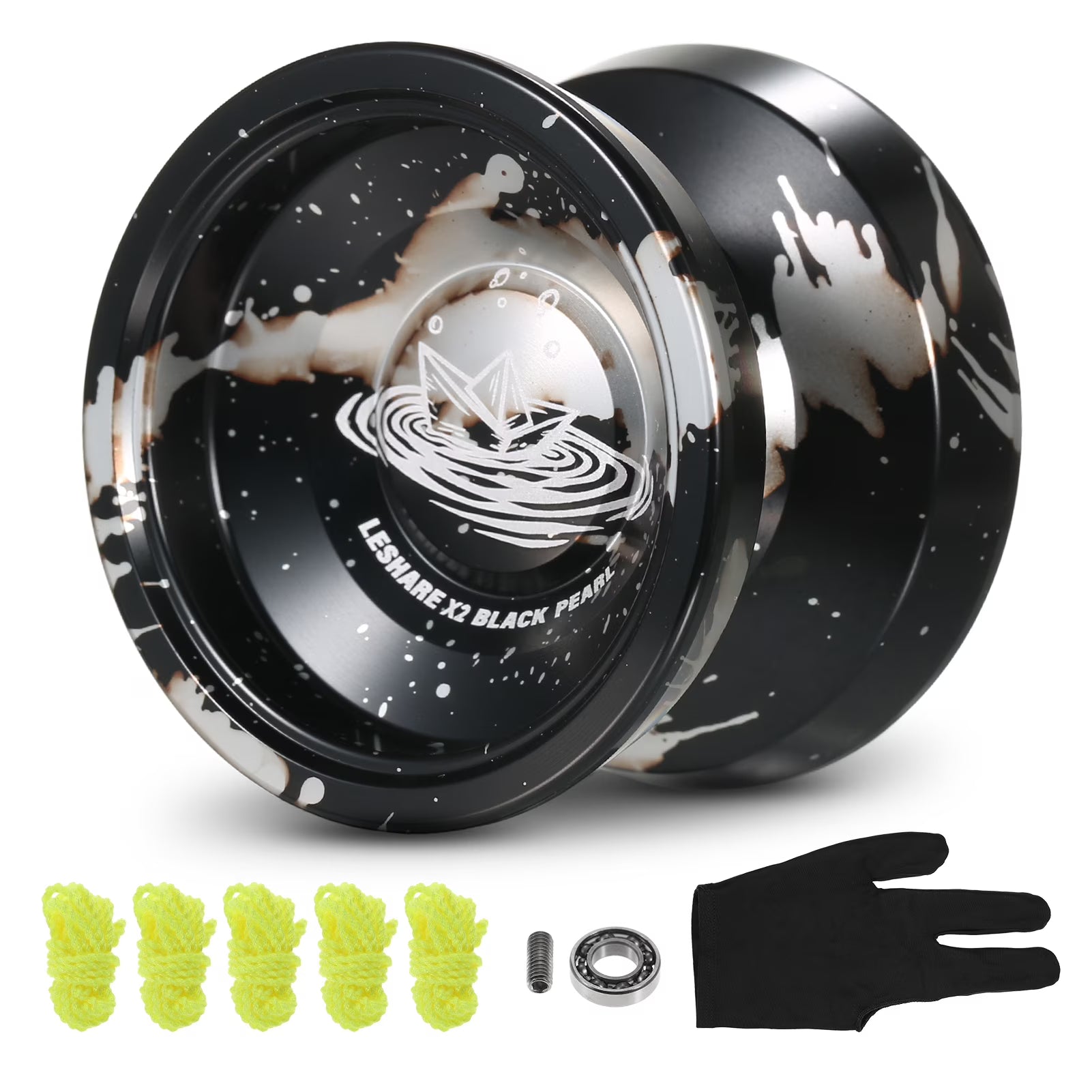 Aluminum Yo Yo with Bearing Strings and Glove Z341762