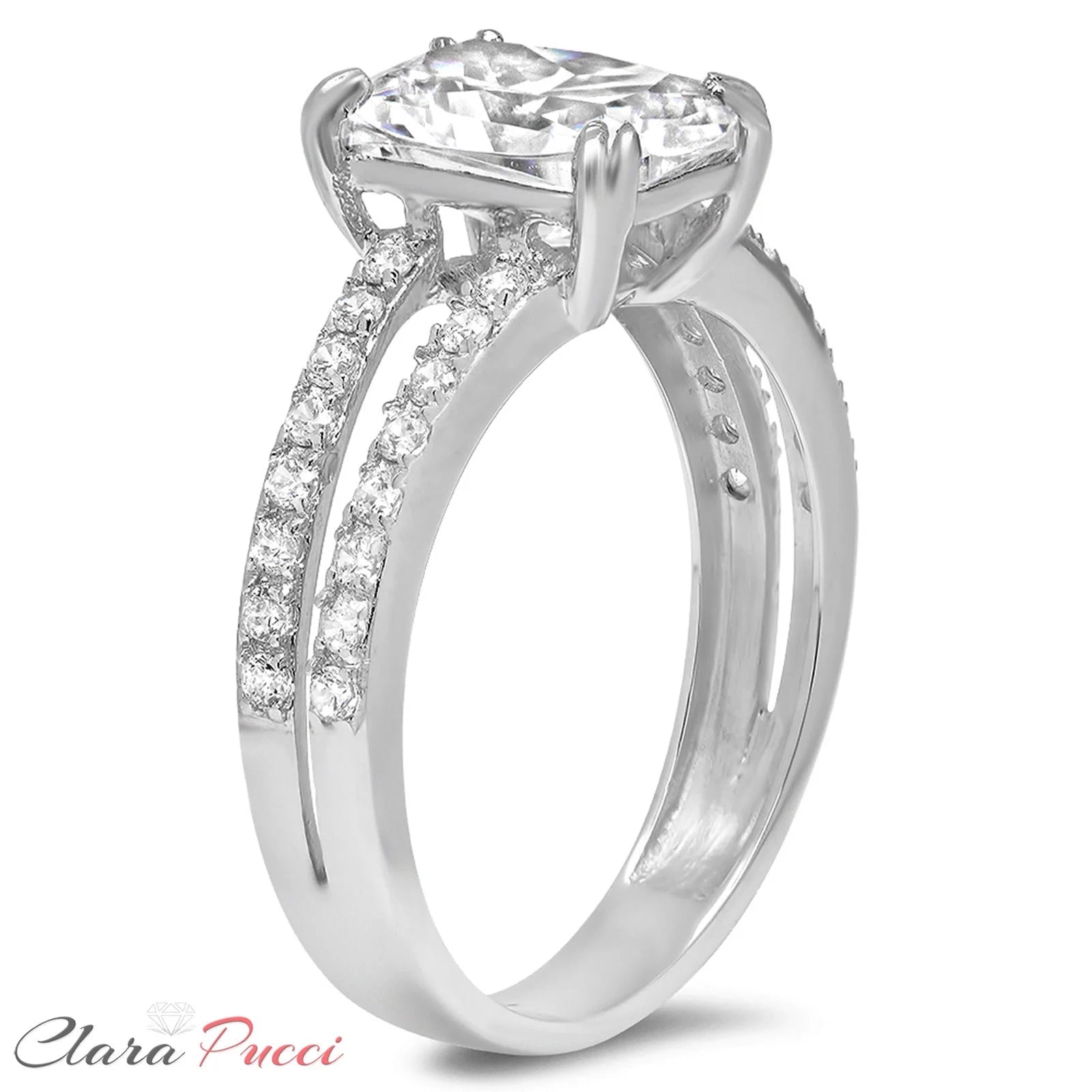 18K White Gold Diamond Engagement Ring Z50462
