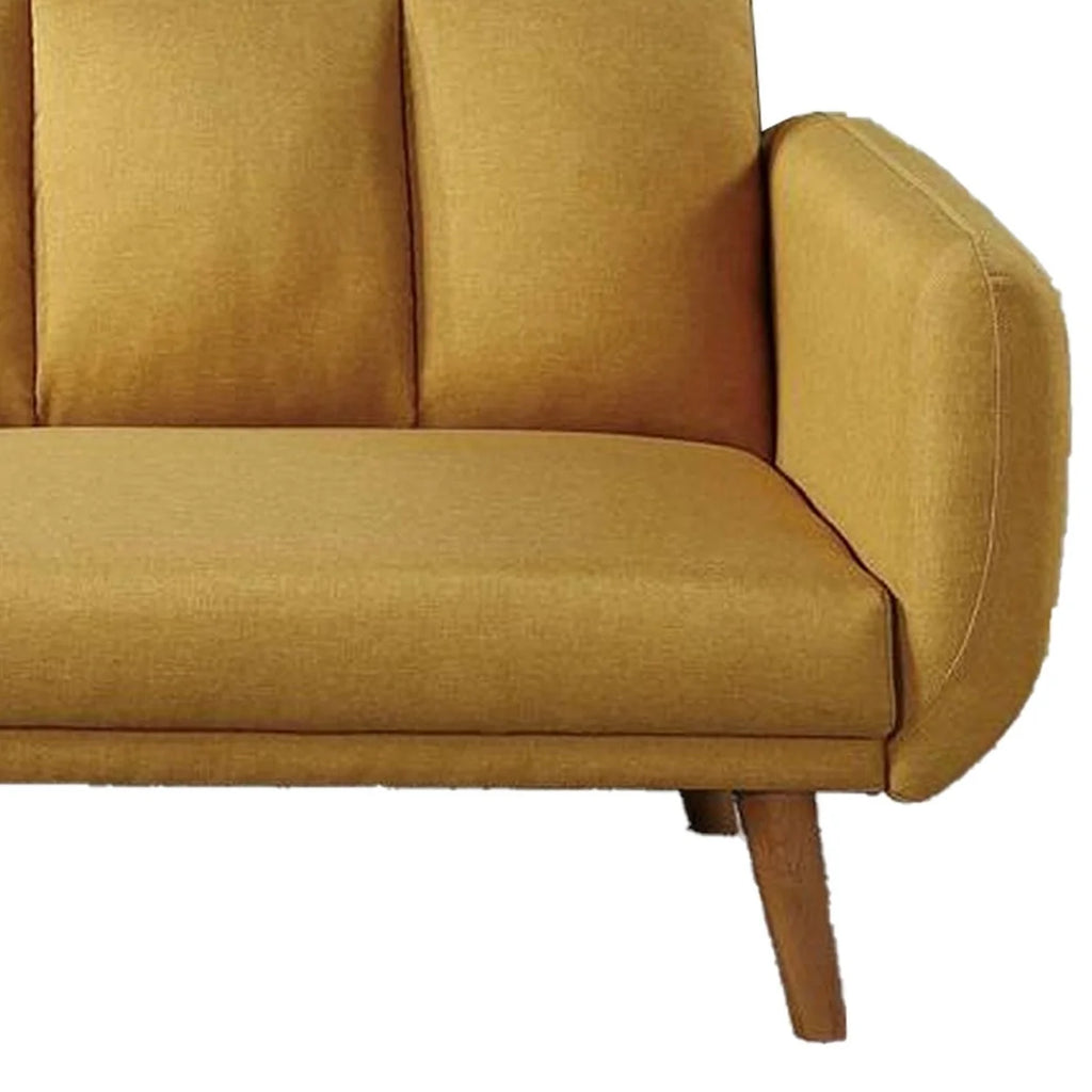 Adjustable Upholstered Sofa with Track Armrests and Angled Legs Y427763