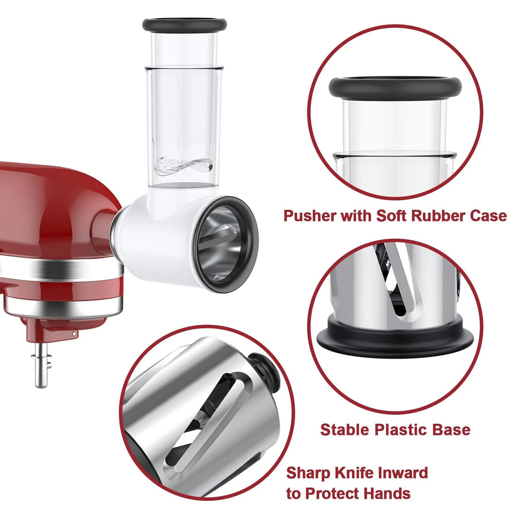 Vegetable Slicer and Cheese Grater Attachment for KitchenAid Stand Mixers Q8439