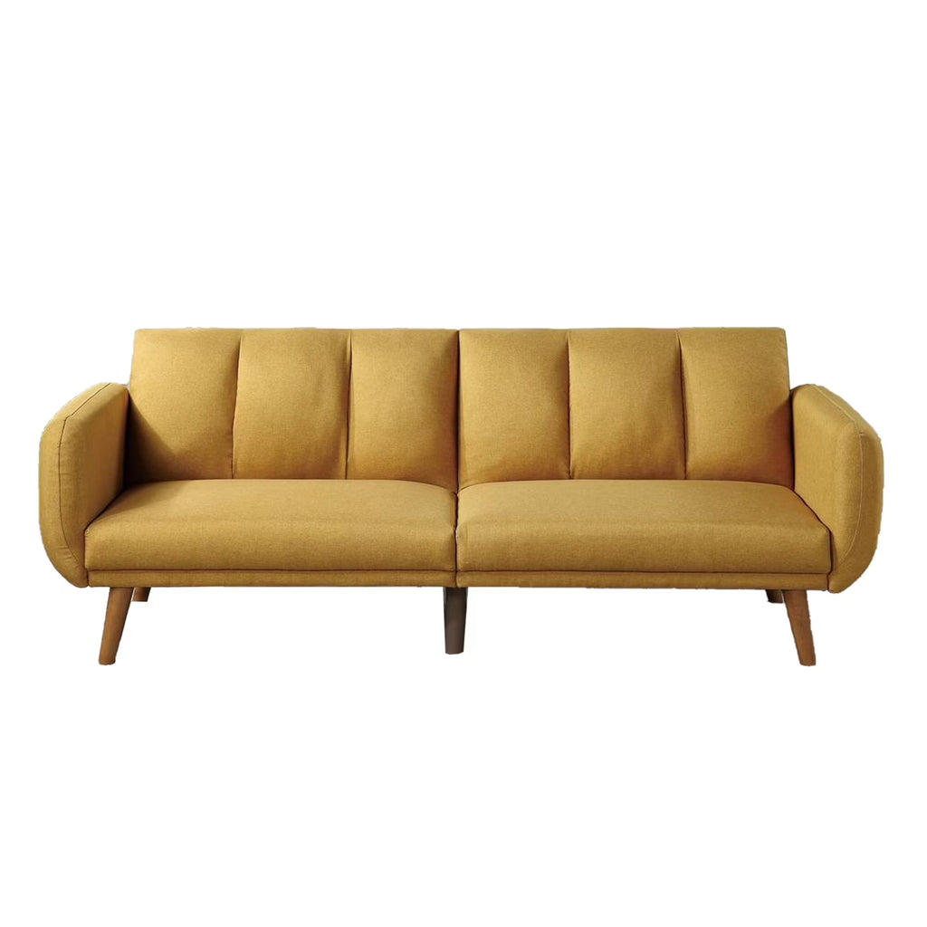 Adjustable Upholstered Sofa with Track Armrests and Angled Legs Y427763