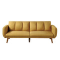 Adjustable Upholstered Sofa with Track Armrests and Angled Legs Y427763