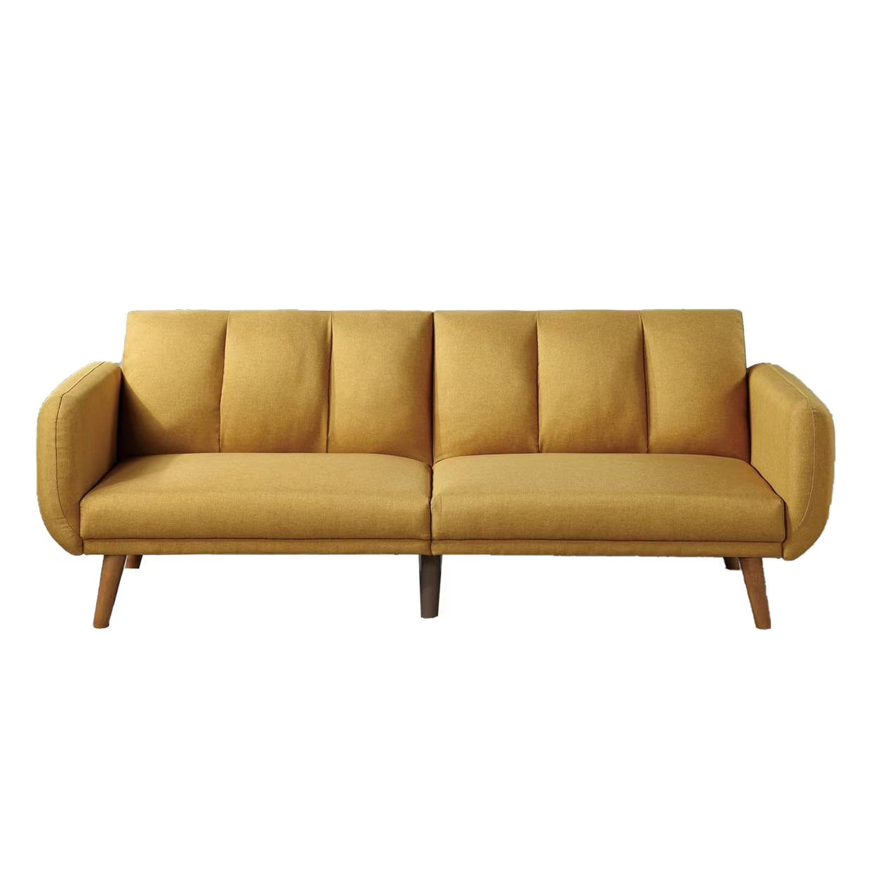 Adjustable Upholstered Sofa with Track Armrests and Angled Legs Y427763