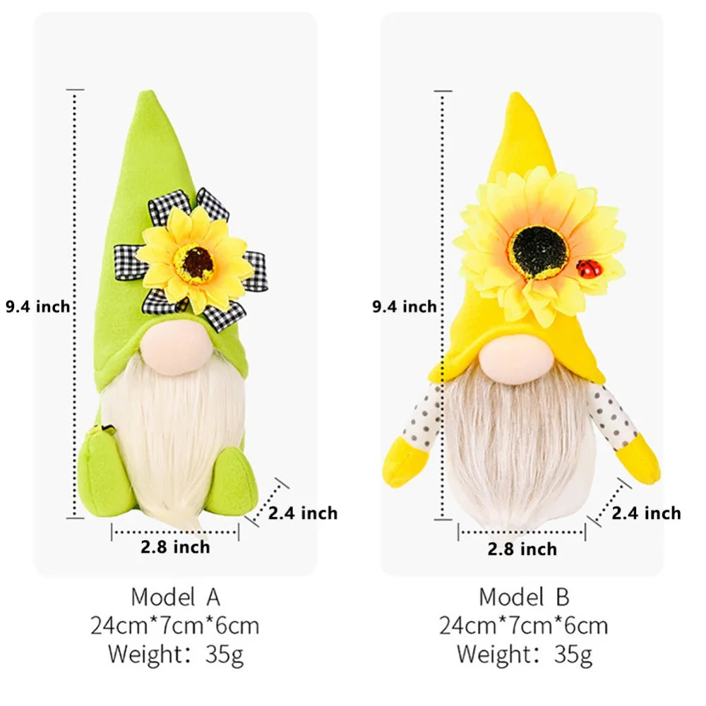 Sunflower Gnome Plush Doll W8919