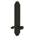 Passage Door Lever with Arc Plate, Timeless Bronze, Right Handle, 2-3/8” Backset O611