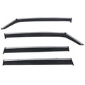 Polycarbonate Window Vent Visor Deflector Rain Guard with Chrome Trim 4Pc M9588
