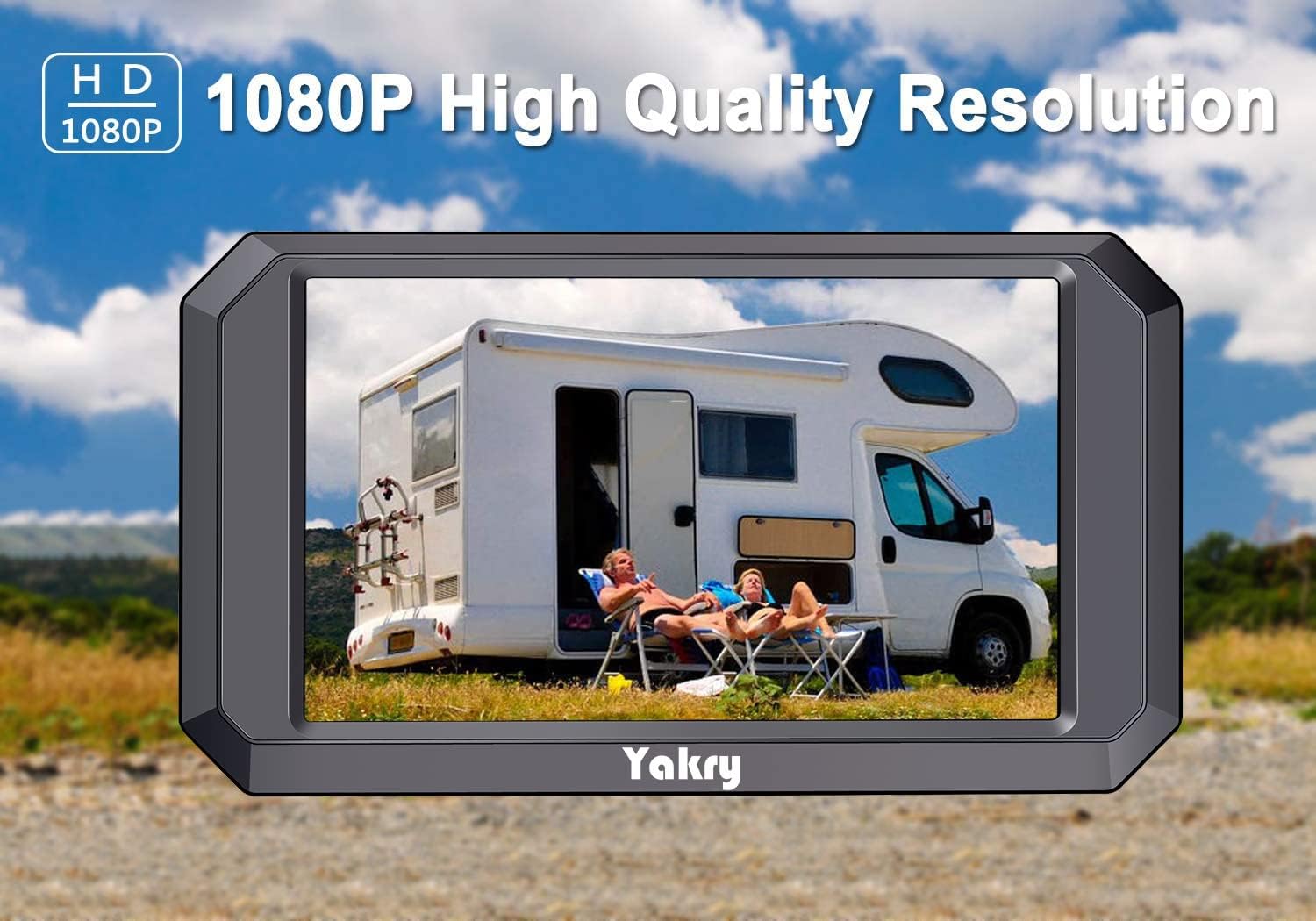 HD 1080P Wireless Backup Camera with 5" Monitor Rear View Camera G617