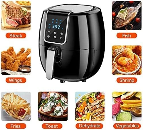 6-in-1 Air Fryer 7Qt/6.5L Black M389