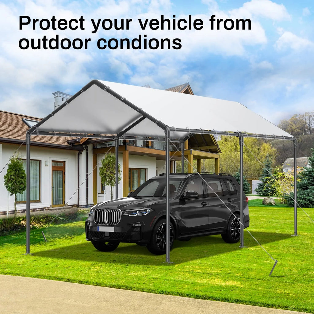 10 x 20Ft Heavy Duty Carport with Steel Wire Rope I87941