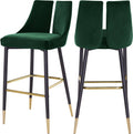 Green Velvet Stool Set of 2 R6701
