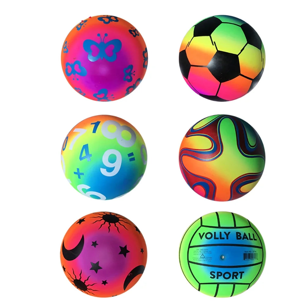 8.5 Rainbow Rubber Bouncing Balls Q64775