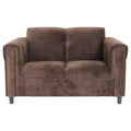 Dark Brown & Black Microsuede Love Seat X150502