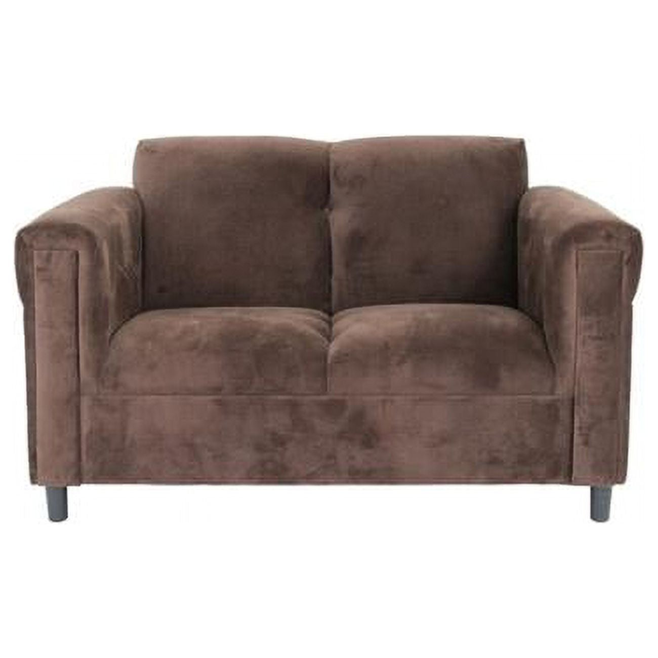 Dark Brown & Black Microsuede Love Seat X150502