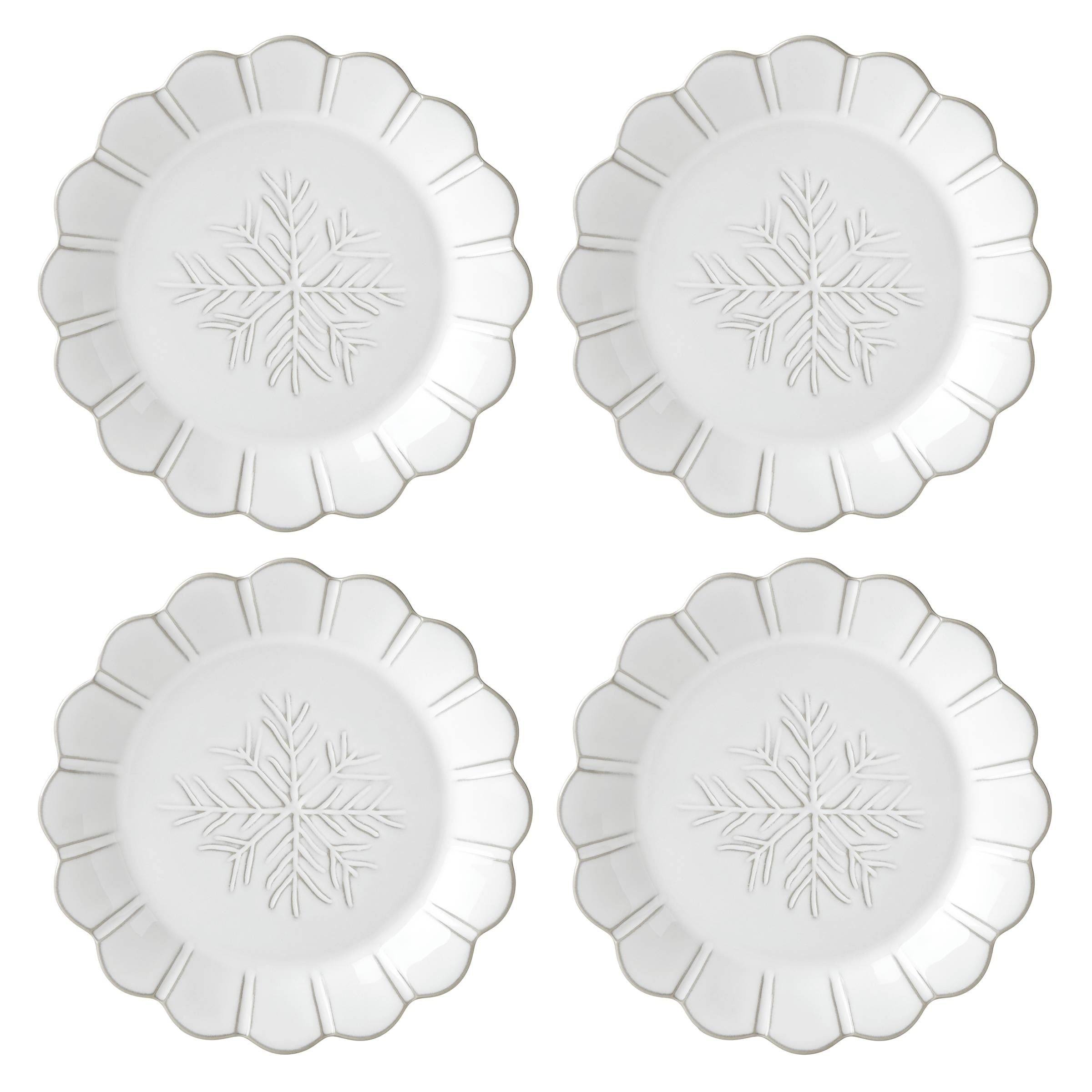 Alpine Carved 4-Piece Accent Plate Set C512