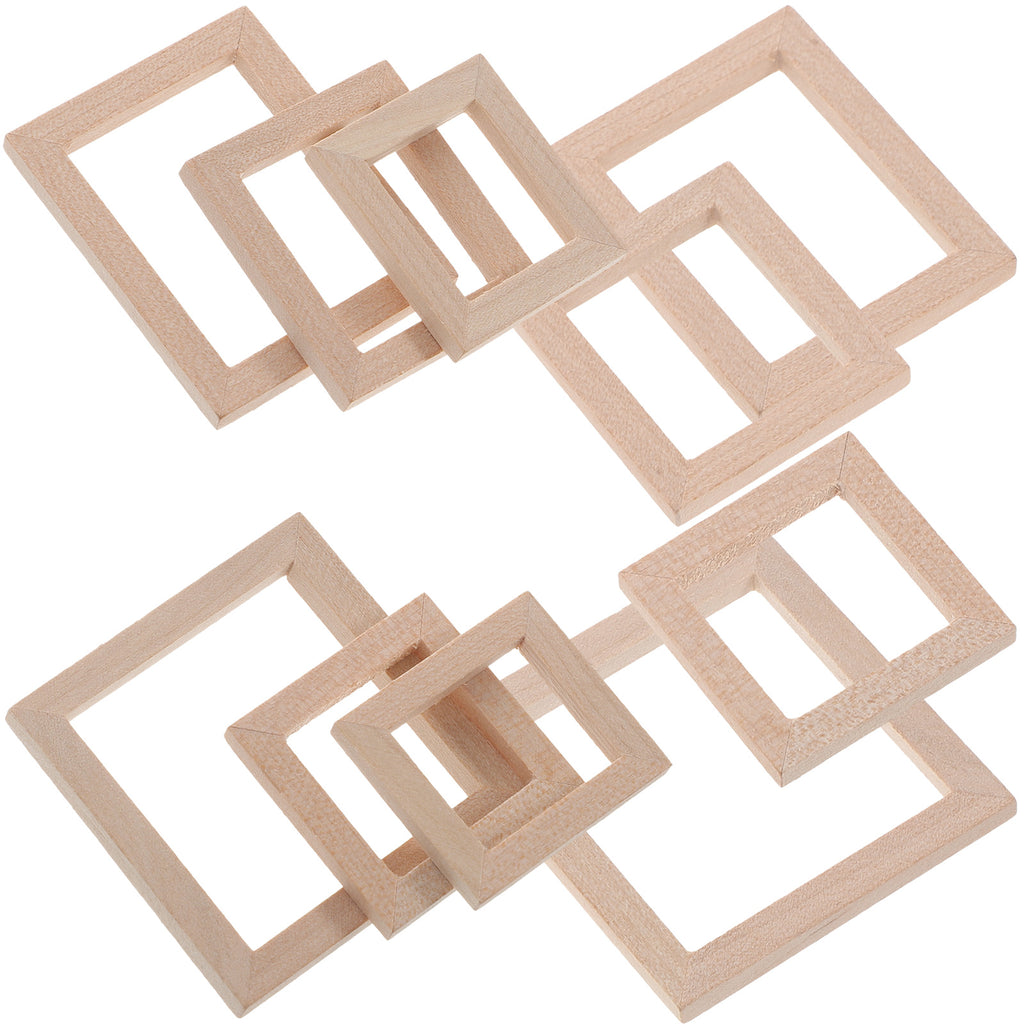 10 Pcs Solid Wood Doll House Miniature Kit X184996