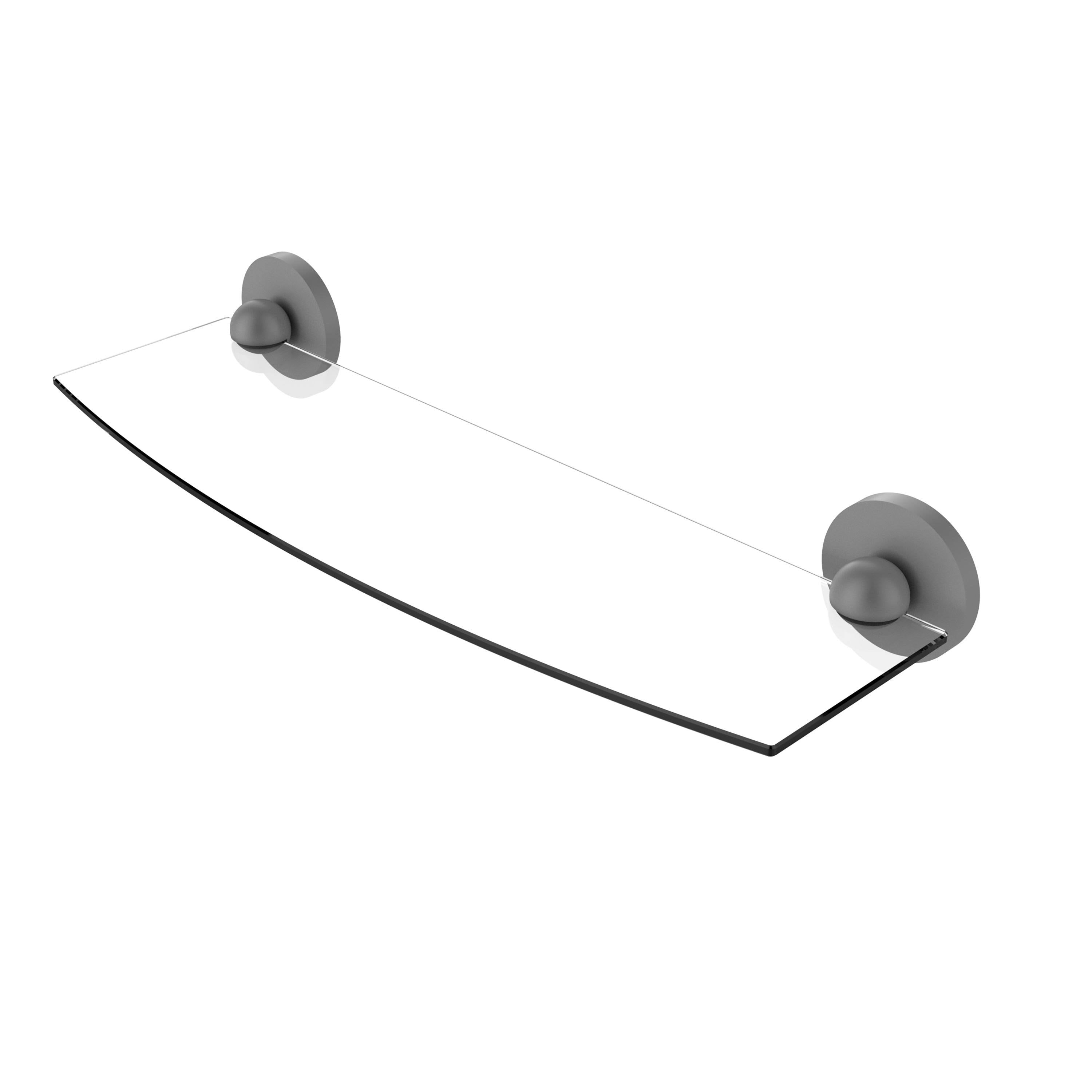 18 inch Glass Shelf Matte Gray V8120