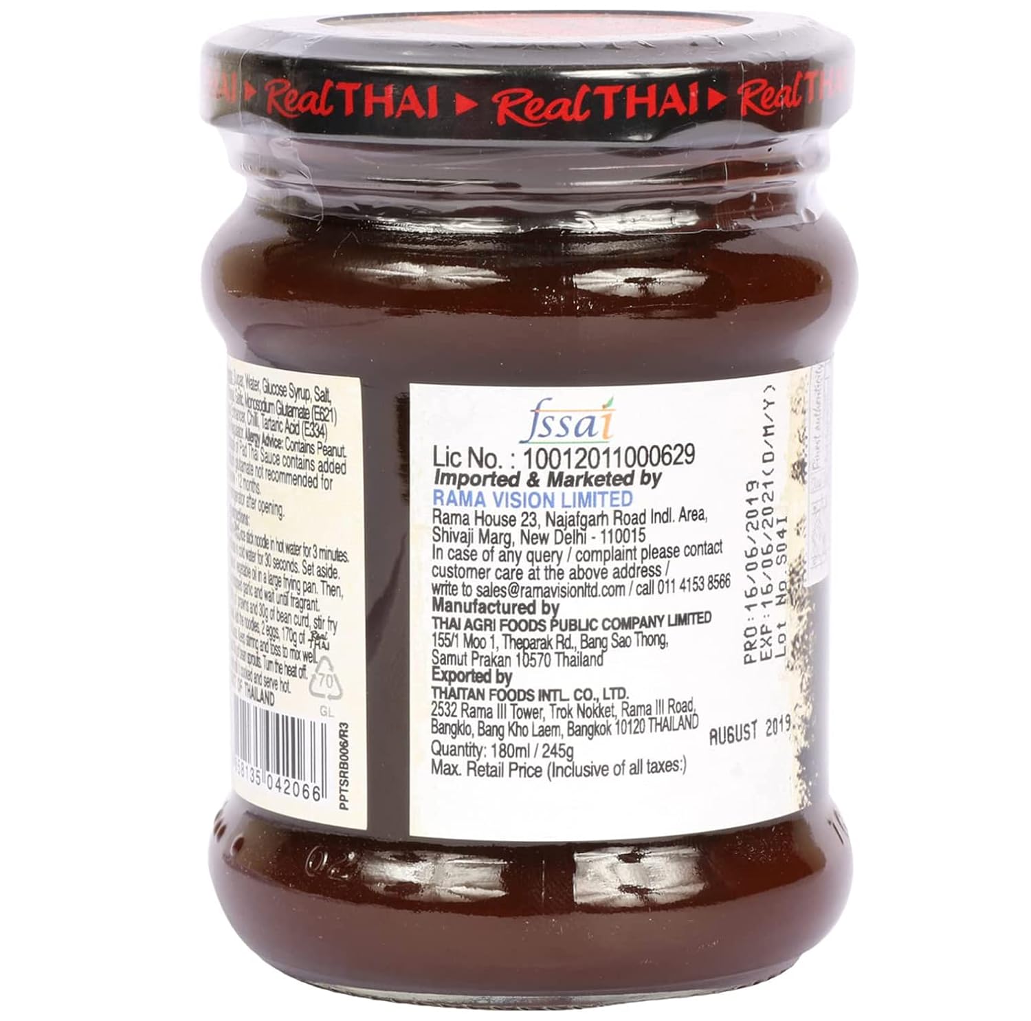 Pad Thai Sauce 180 Ml L545