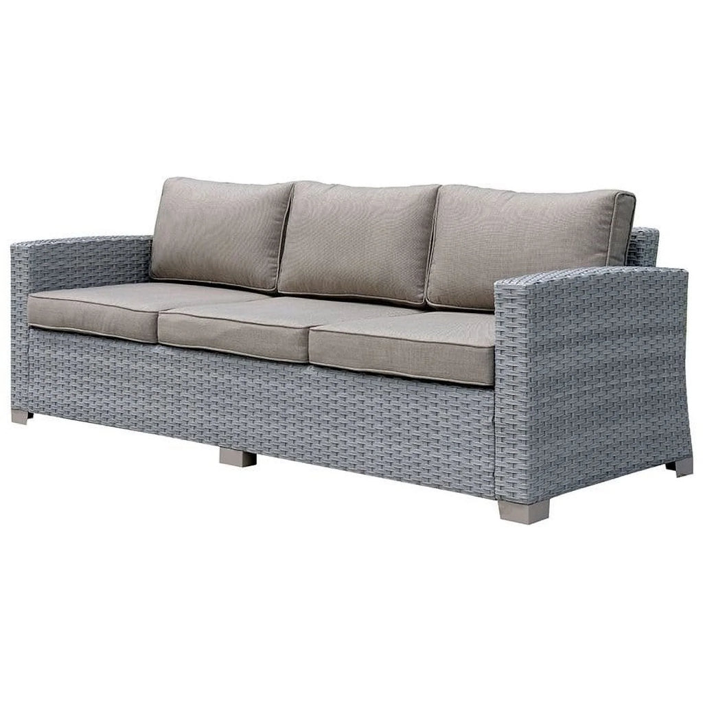 Gray Rattan Wicker Patio Sofa P575234