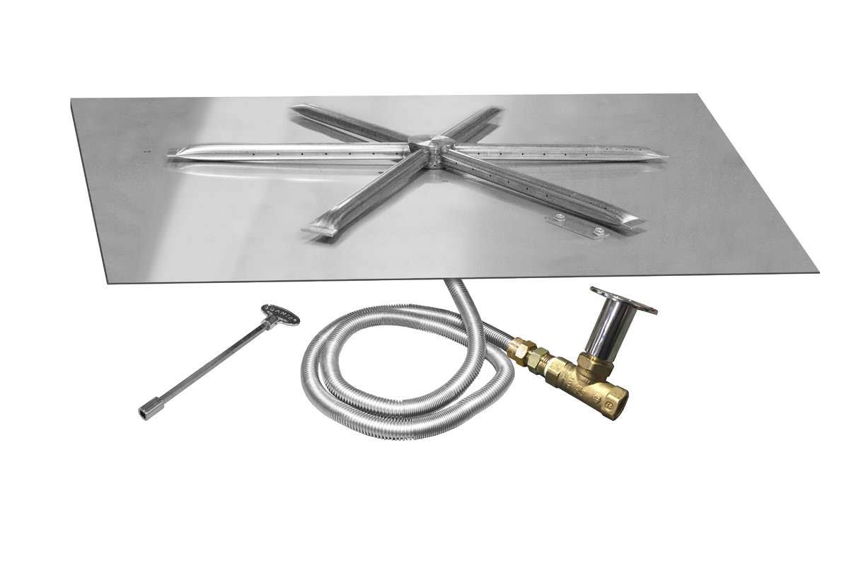 26x22 SS Square Pan Gas Fire Pit Insert E8257