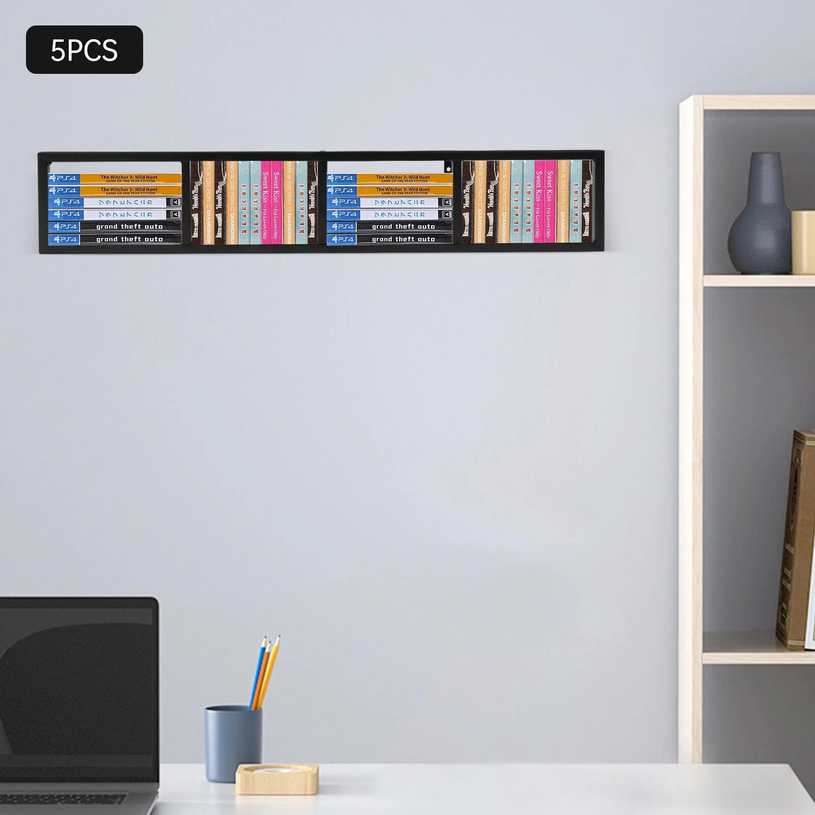 34In Wall Media Storage Shelves for CD DVD F84053