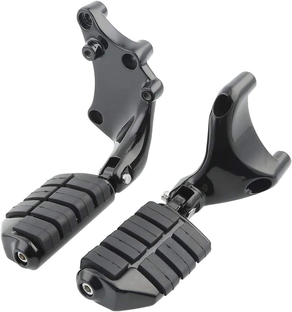 Passenger Pillion Seat with Anti Vibration Rubber Footpeg Mount Kit for Harley Davidson Sportster Iron 883 XL883N Models E41957