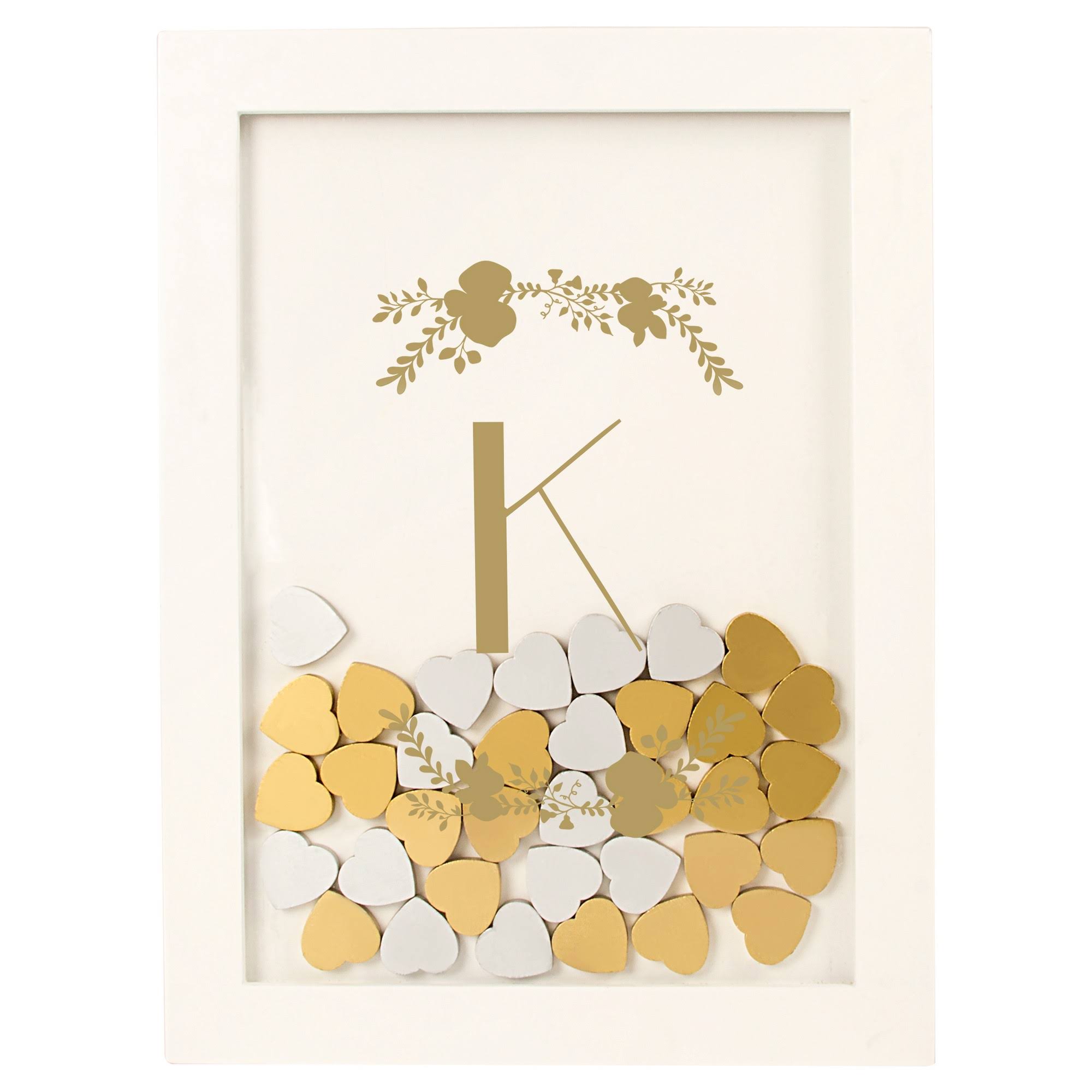 Gold Heart Drop Guestbook V709