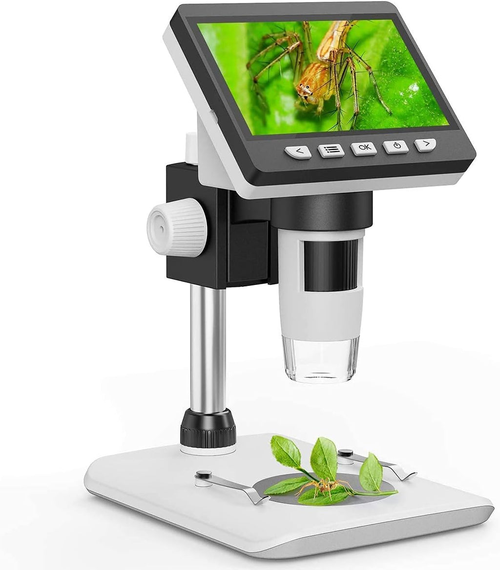 4.3 inch 50X-1000X 2 Megapixels USB Microscope with 32G TF Card Pack of 2 K2709