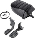 Passenger Pillion Seat with Anti Vibration Rubber Footpeg Mount Kit for Harley Davidson Sportster Iron 883 XL883N Models E41957