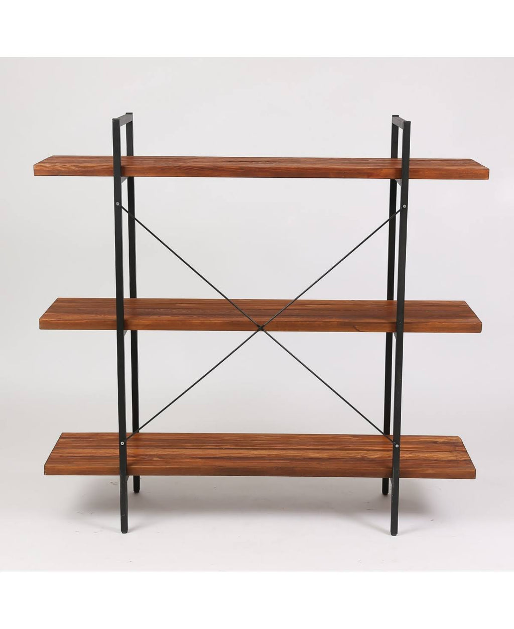 Wood and Metal Etagere Bookcase K709