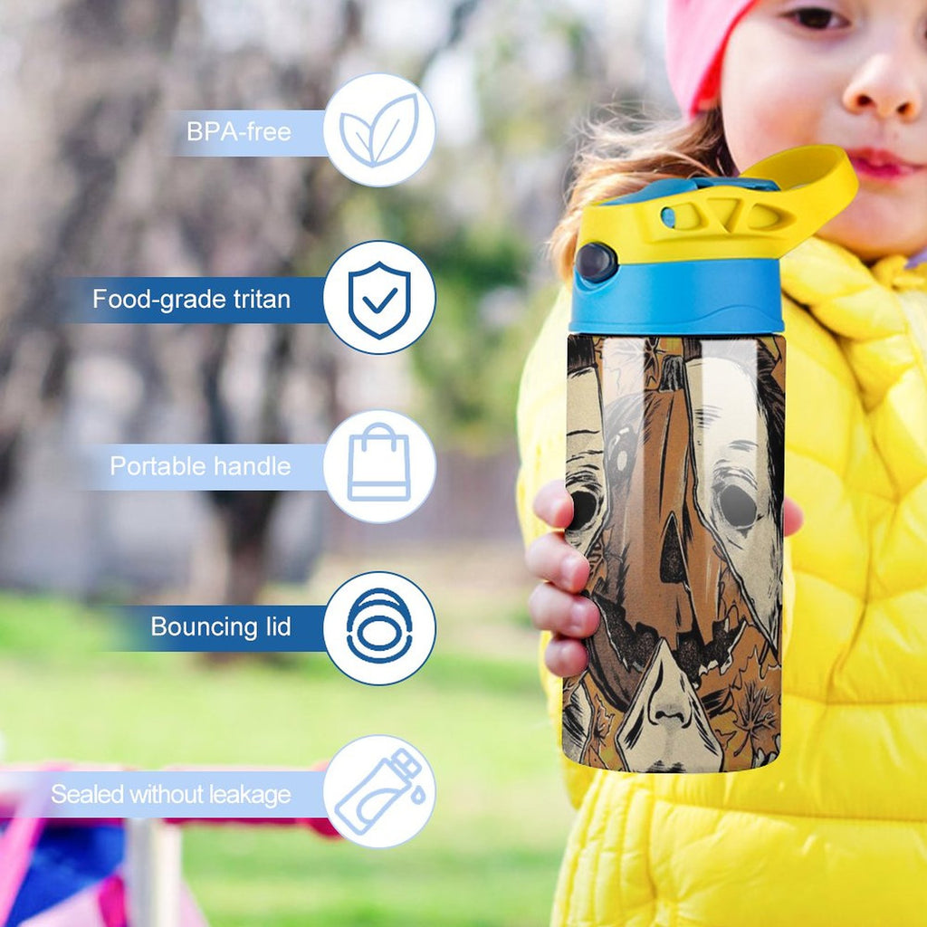 Insulated Stainless Steel Water Bottle with Straw T695582