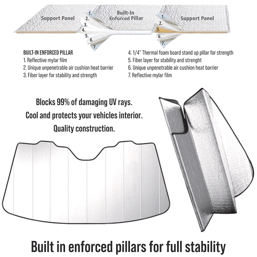 54"x 27.5" Auto Windshield Sun Shade D976