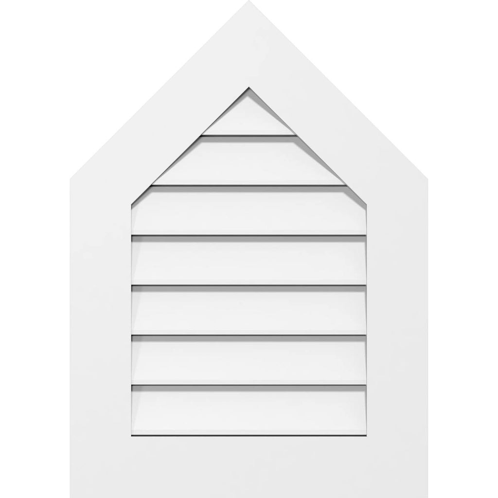 Peaked Top Surface Mount PVC Gable Vent R6510