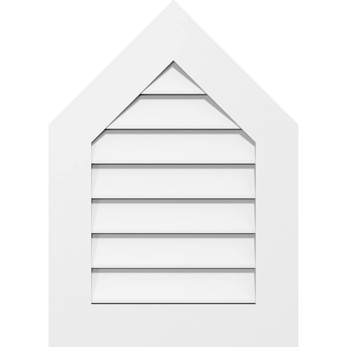 Peaked Top Surface Mount PVC Gable Vent R6510