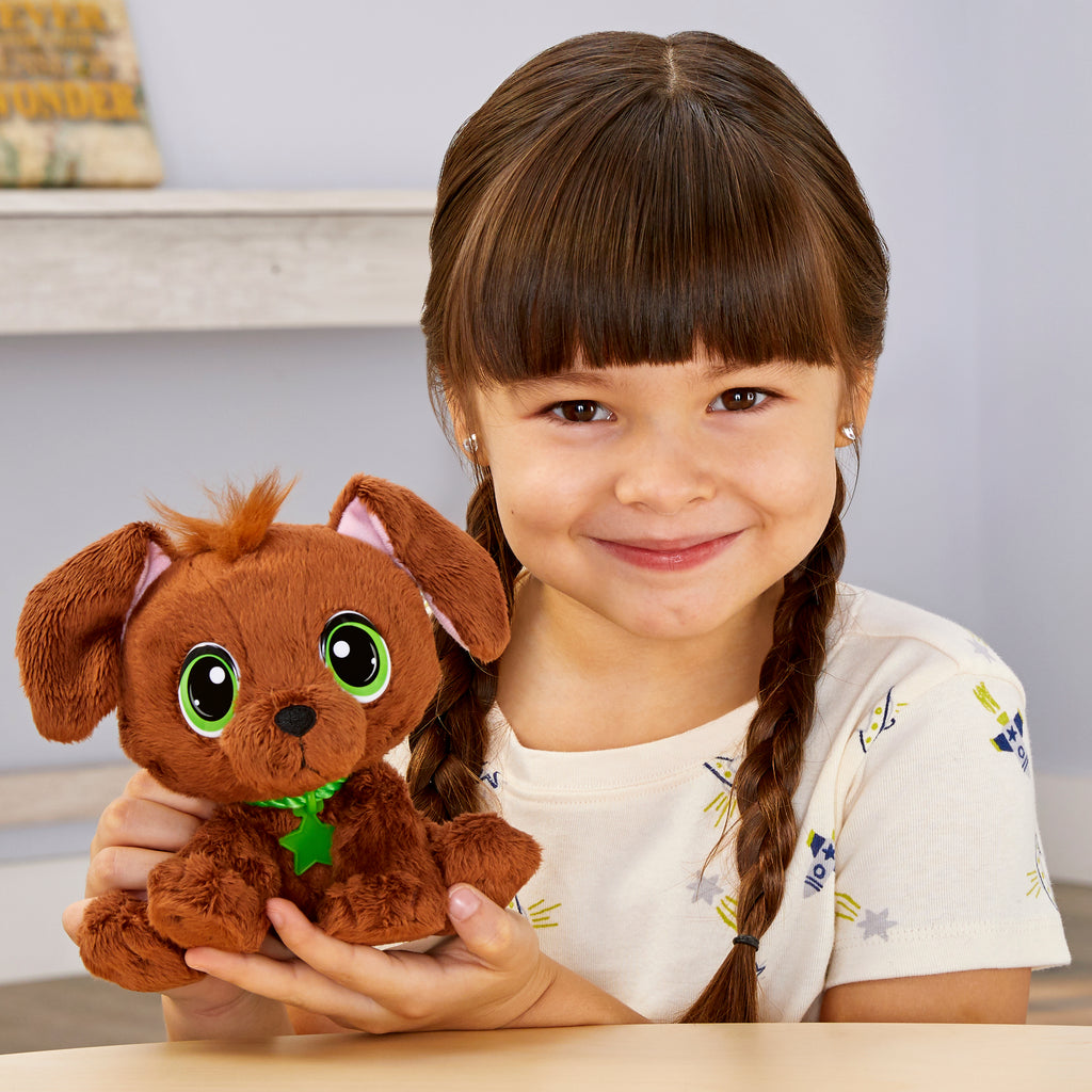 Chocolate Lab Soft Plush Pet Toy with Collar, Tag, Doghouse, Stickers, Activities Ages 3+ Z8561