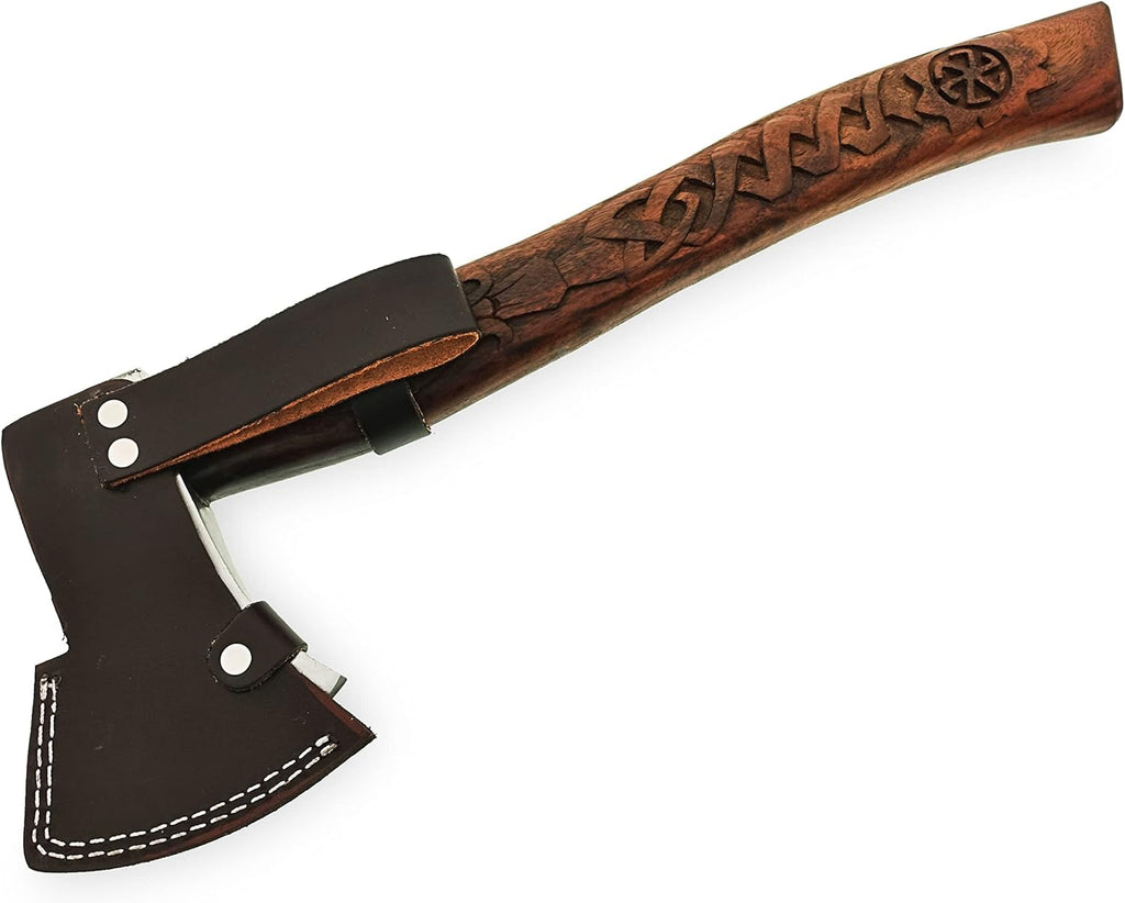 16 Inches Carbon Steel Axe with Rose Wood Handle H19559