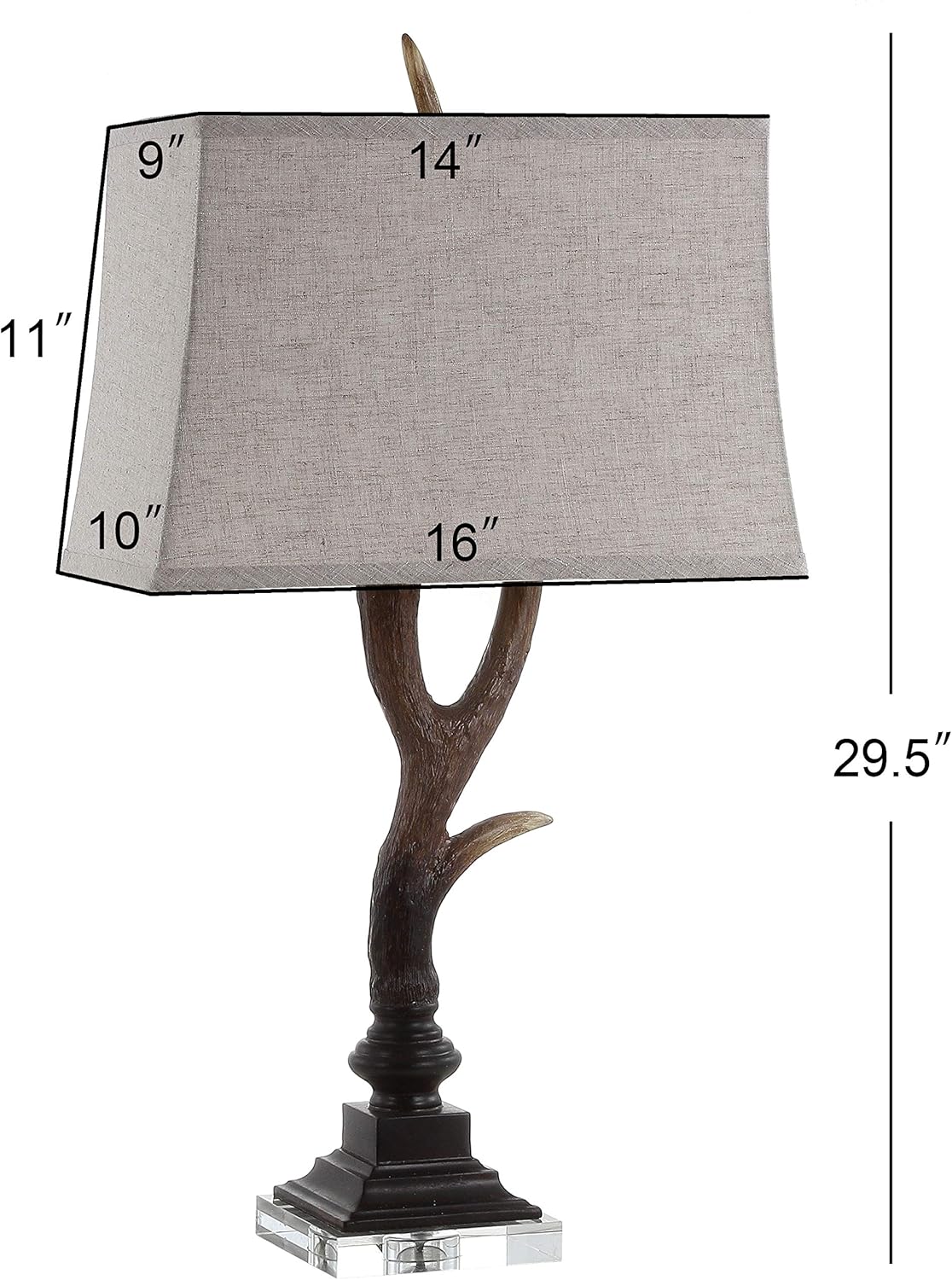 Rustic Resin/Crystal LED Lamp D332245