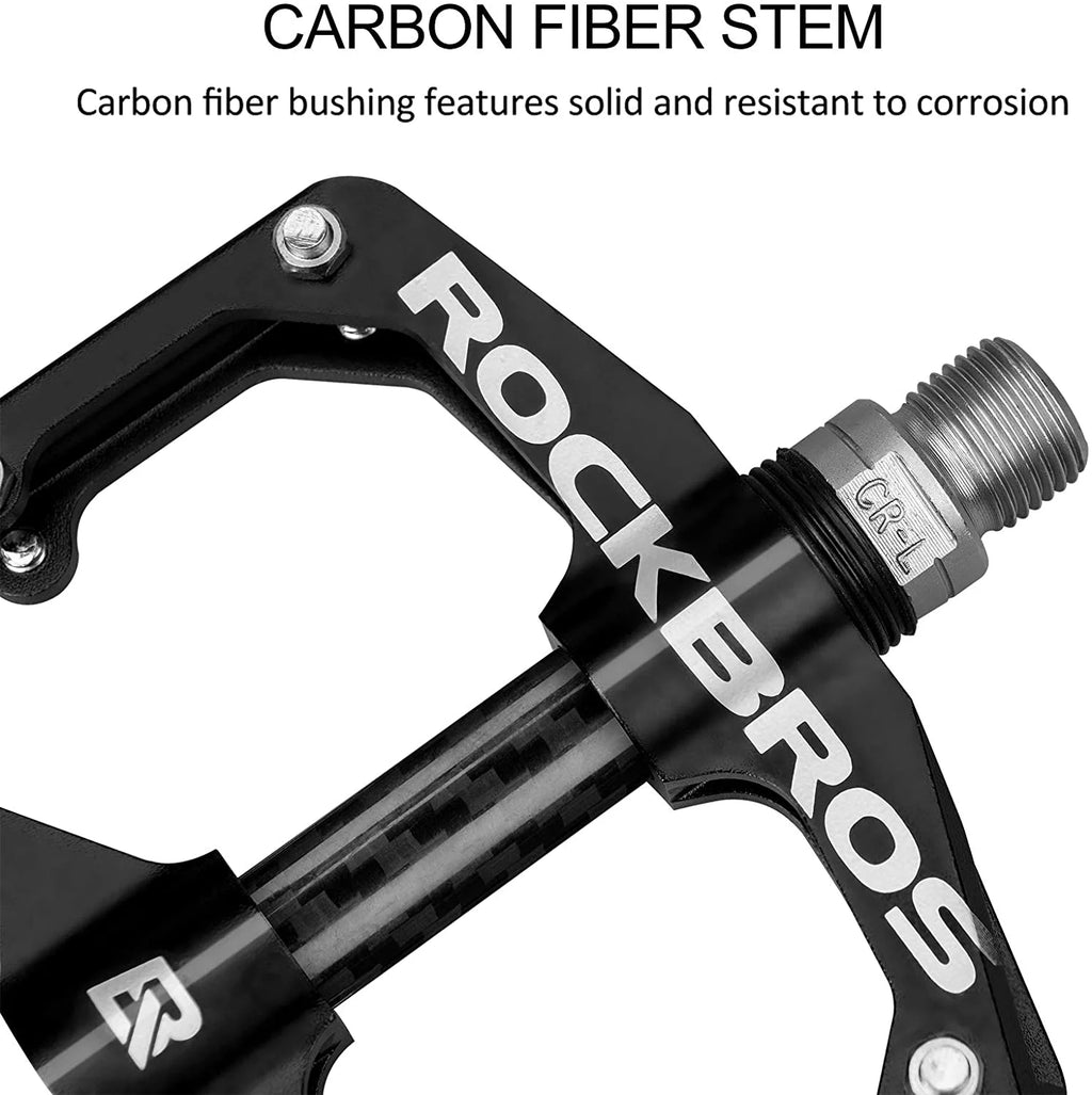 Carbon Fiber Sealed Bearing Flat Bicycle Pedals W99273