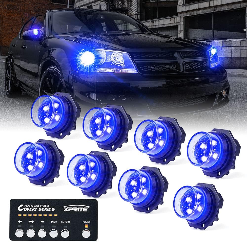 Amber LED Strobe Lights Kit 8 PCS B174095