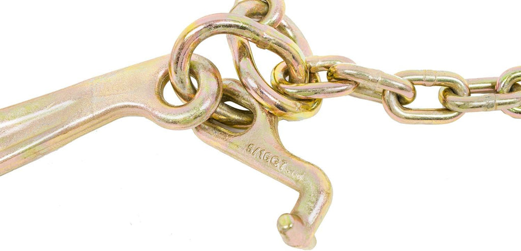 5/16'' x 3' G70 V-Chain Bridle with 8" Medium J Hooks, Grab Hooks 3' Legs O67512