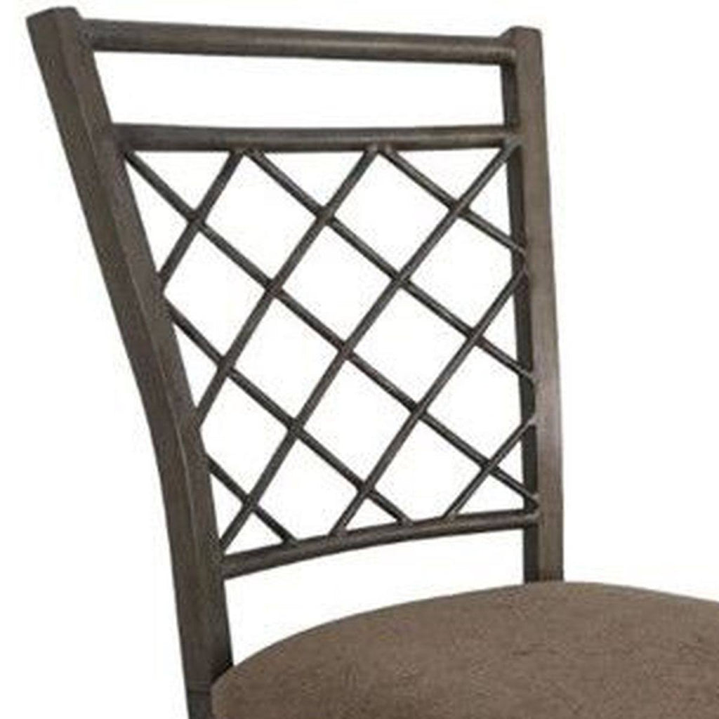Swivel Bar Chair Fabric Antique (Set of 2) B78970