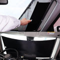 Car Windshield Sun Shade with Suction Cup One Key Automatic Contraction, Blackout Material, Medium C778