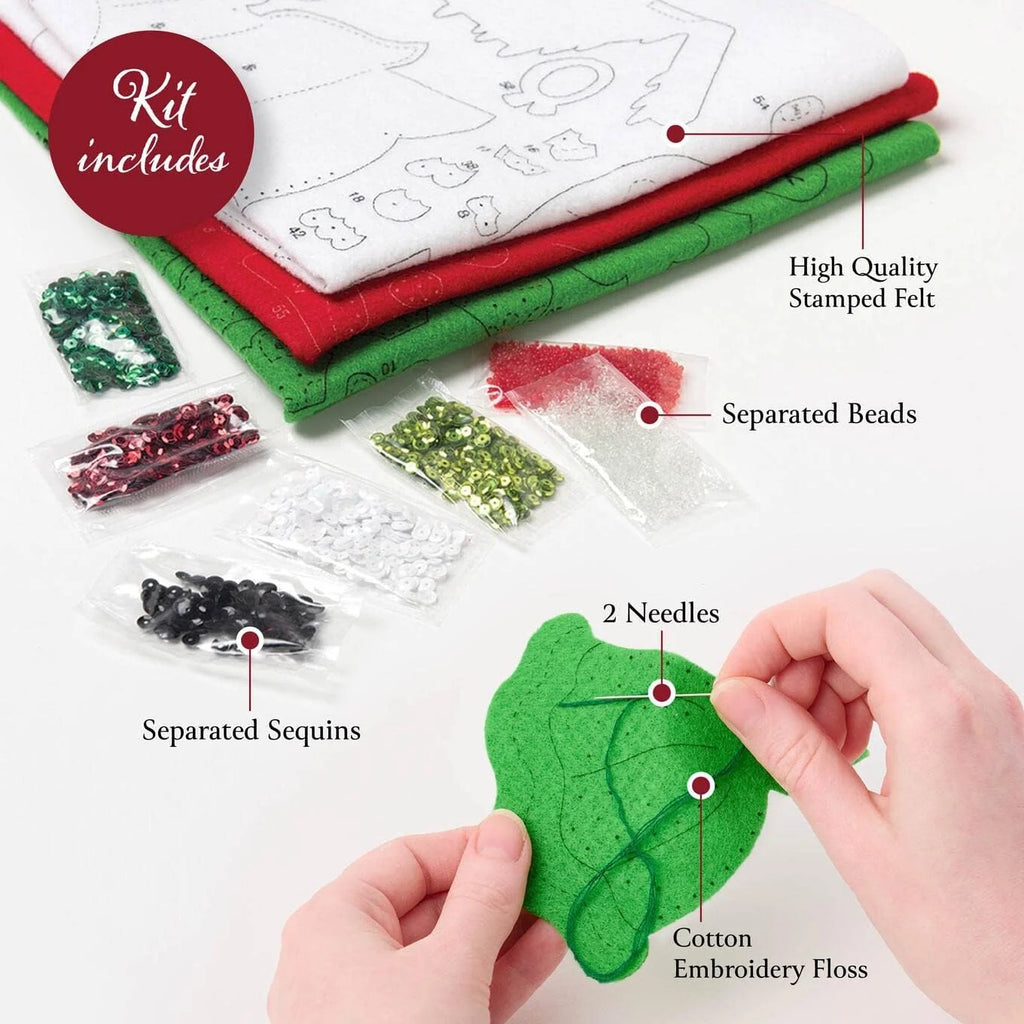 Holiday Houseplants Felt & Sequin Kit D5030