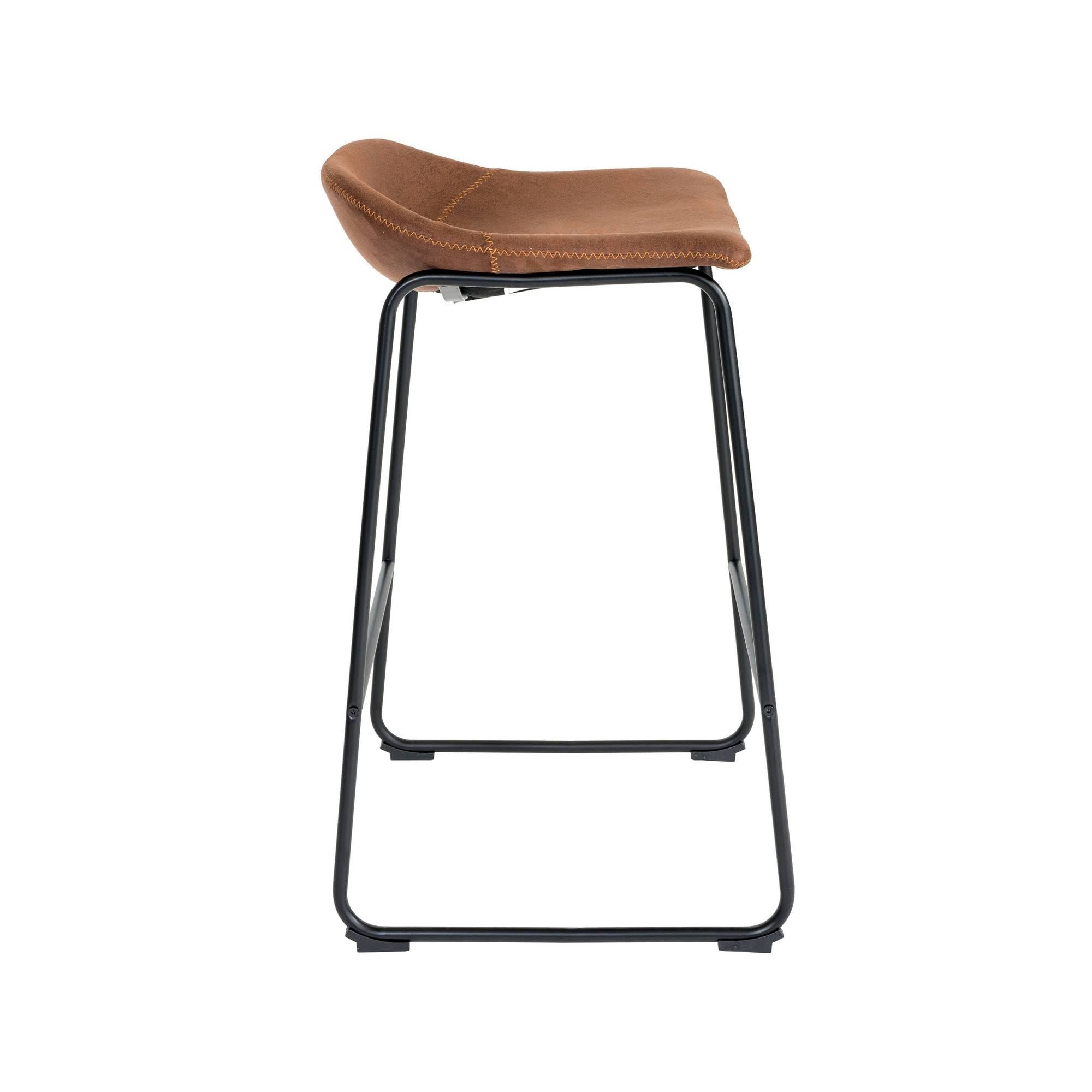 Brown Bar Stool Set of 2 Q391