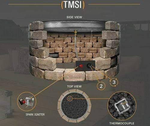 26x22 SS Square Pan Gas Fire Pit Insert E8257